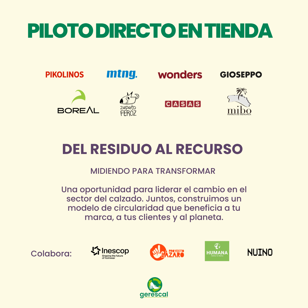 Piloto directo en tienda de Gerescal